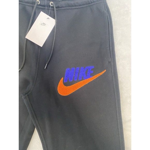Nike Men's Club‎ Fleece Joggers Black/Safety Orange FN3094-010 Size Small - Picture 3 of 8